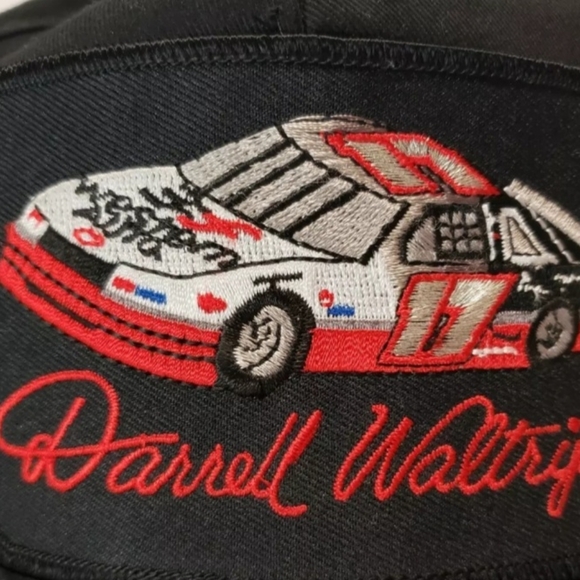 Vintage Darrell Waltrip Snapback Hat With Patch Black Adjustable Unbranded - Picture 4 of 7